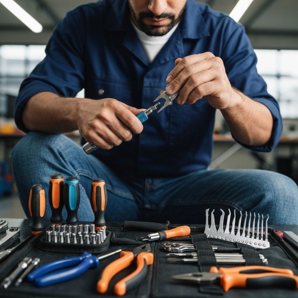 Locksmith 360 Professional Locksmith Technician with Tools